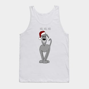 Irish Wolfhound Santa Claus Tank Top